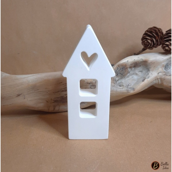 Casetta in gesso bianco modello B alta e stretta