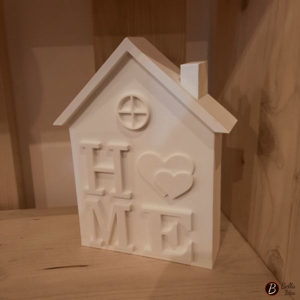Gesso 1 di esempio per stampo casetta con scritta Home