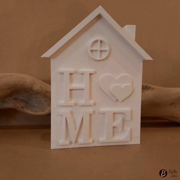 Gesso 2 di esempio per stampo casetta con scritta Home