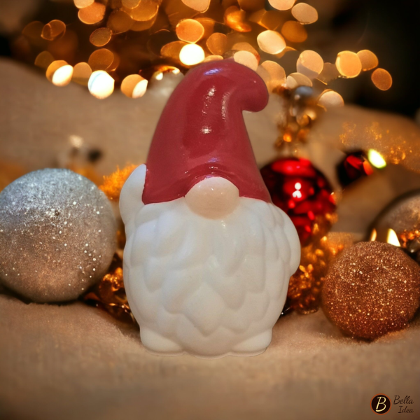 Gnomo in gesso Paffuto versione Natale