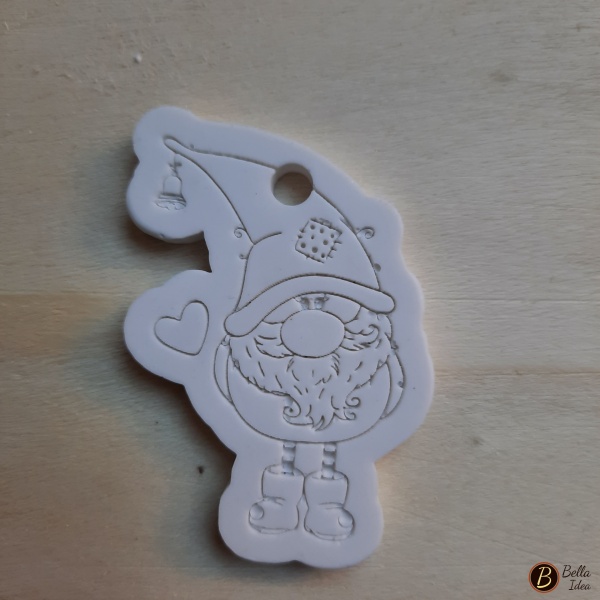 Gesso di esempio per stampo gnomo cuore