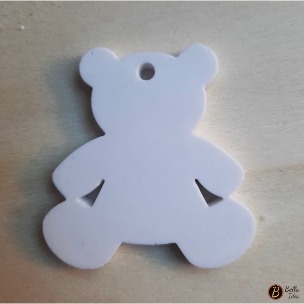 Gesso di esempio per stampo ciondolo orsetto