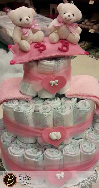 torta pannolini gemelle 315x600